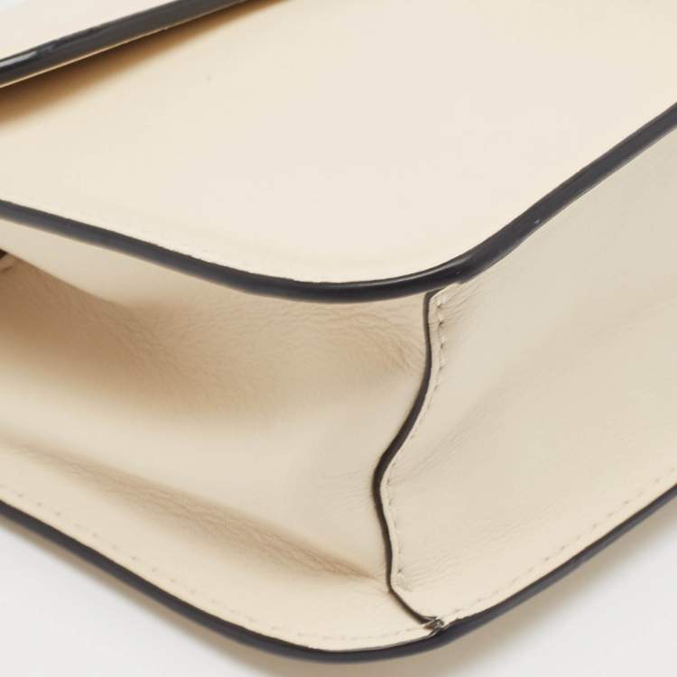 Pre Owned Valentino Beige Leather Loco Shoulder Bag