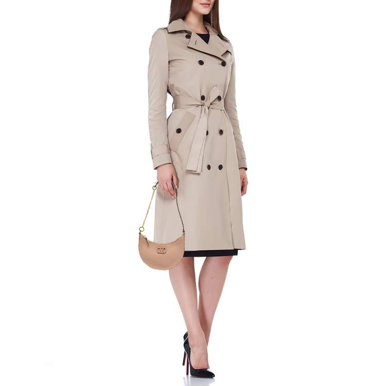 Pre Owned Valentino Rose Cannelle Leather Mini VLogo Hobo