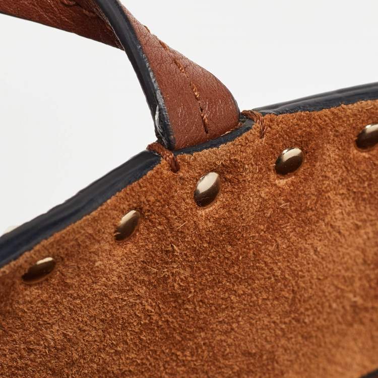 مملوكة مسبقًا Valentino Brown Leather Rockstud Tote