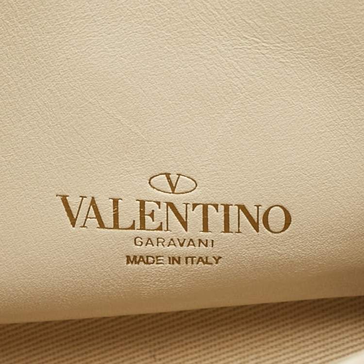 Pre Owned Valentino Off White Leather Small VLogo Walk Tote