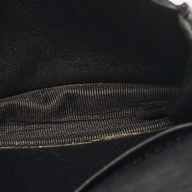 Pre Owned Valentino Black Leather Rockstud Card Case