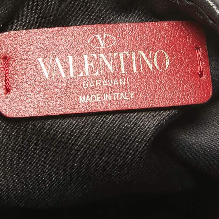 Pre Owned Valentino Gold Chainmail Bebop Ring Loop-Handle Clutch 