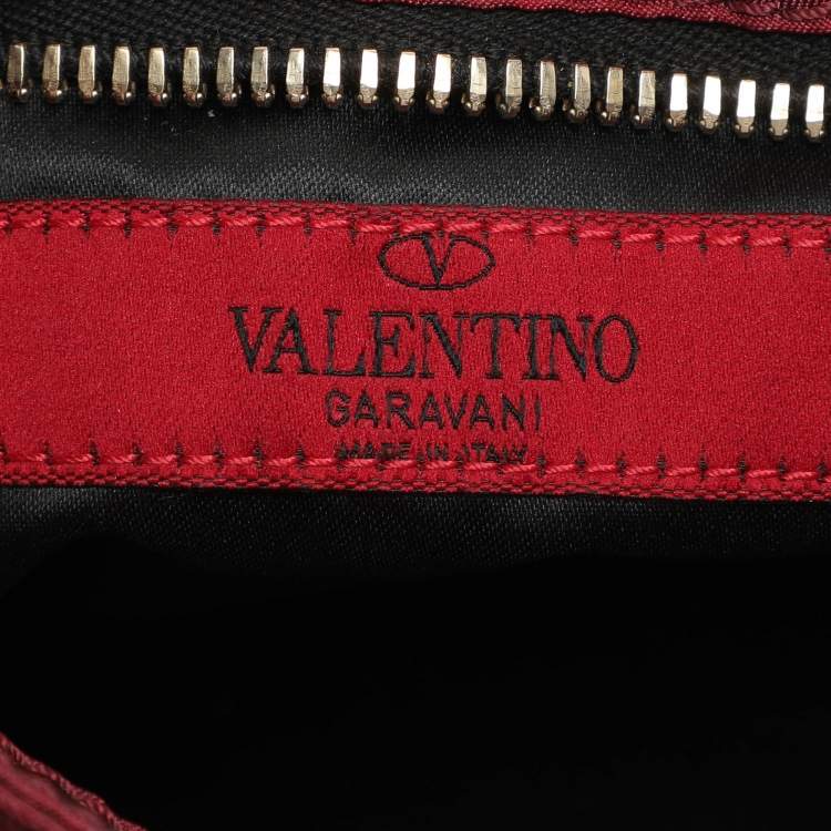 Pre Owned Valentino Red Nylon Crossbody Bag