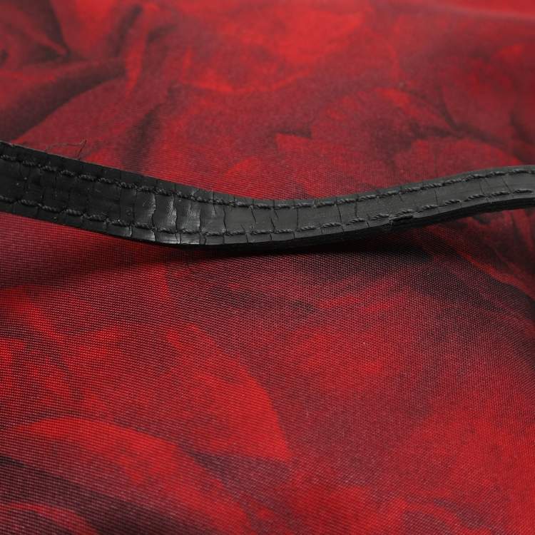 Pre Owned Valentino Red Nylon Crossbody Bag