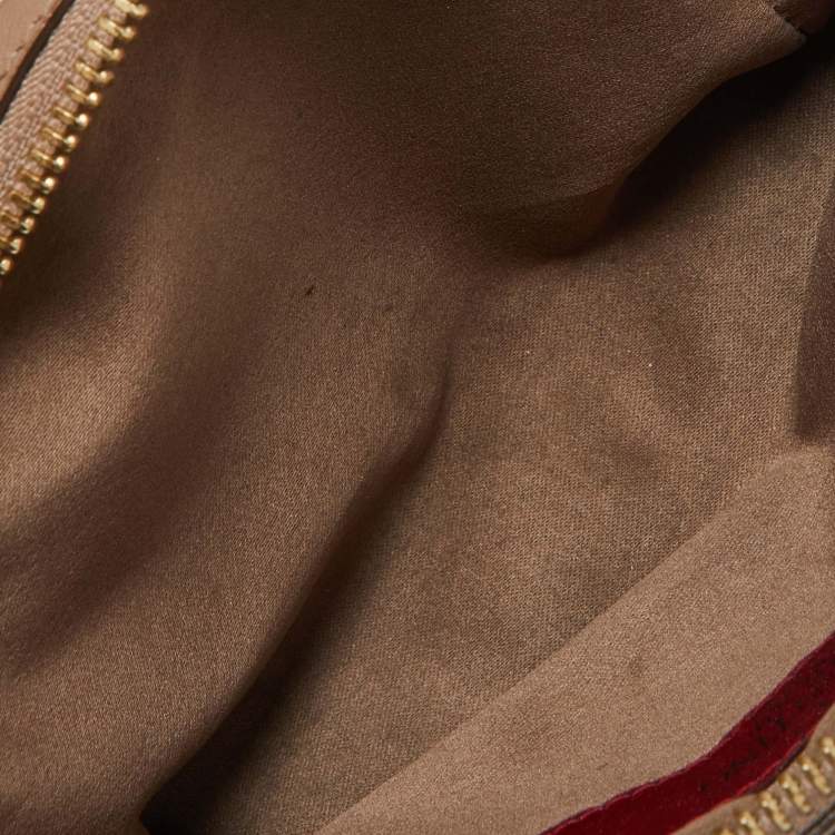 Pre Owned Valentino Beige Leather Rockstud Double Pouch Wallet