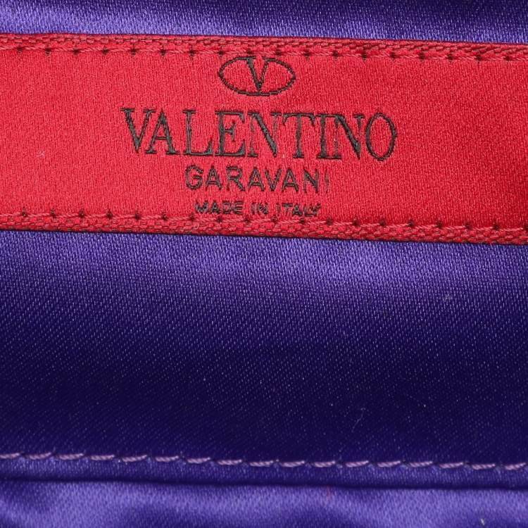 Pre Owned Valentino Pink Patent Leather Bow Chain Clutch