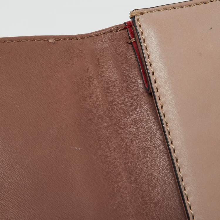 Pre Owned Valentino Multicolor Leather Crystal Embellished Small Glam Lock Shoulder Bag