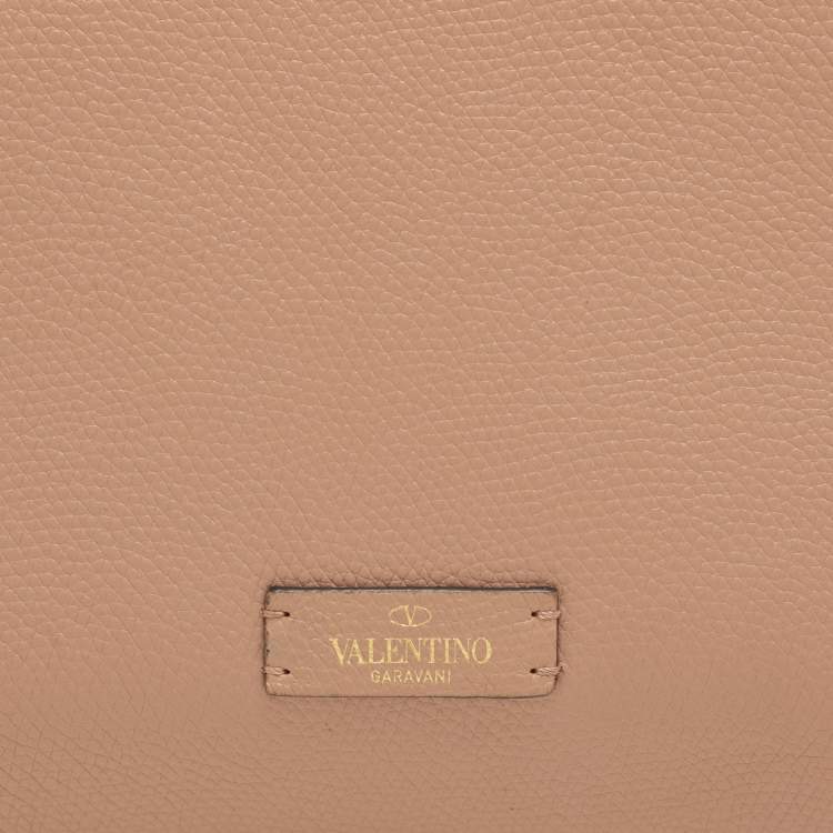 Pre Owned Valentino Beige Leather Small VSLING Top Handle Bag