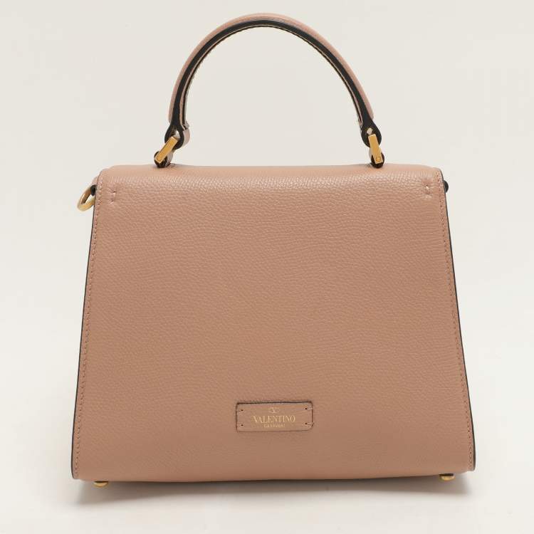Pre Owned Valentino Beige Leather Small VSLING Top Handle Bag