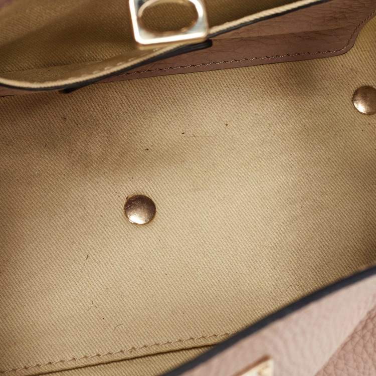 Pre Owned Valentino Dusty Pink Leather RockStud Small Joylock Top Handle Bag