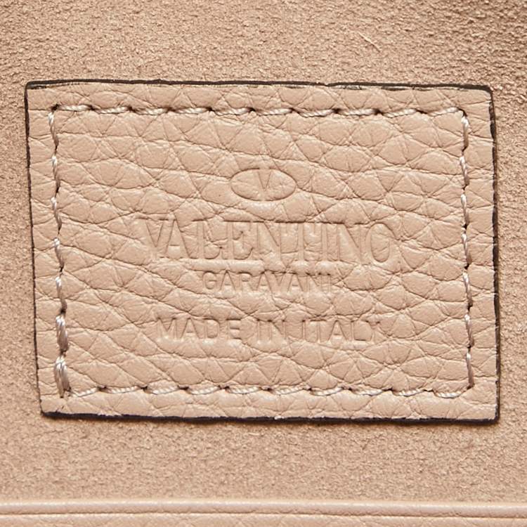 Pre Owned Valentino Dusty Pink Leather Rockstud Envelope Pouch