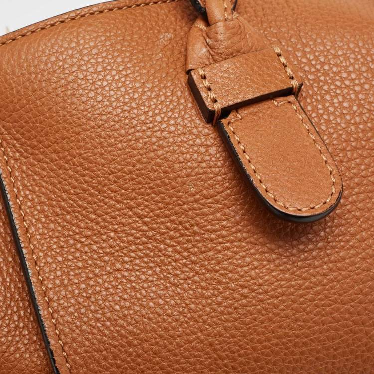 Pre Owned Valentino Brown Leather Braided Handle To Be Cool Tote