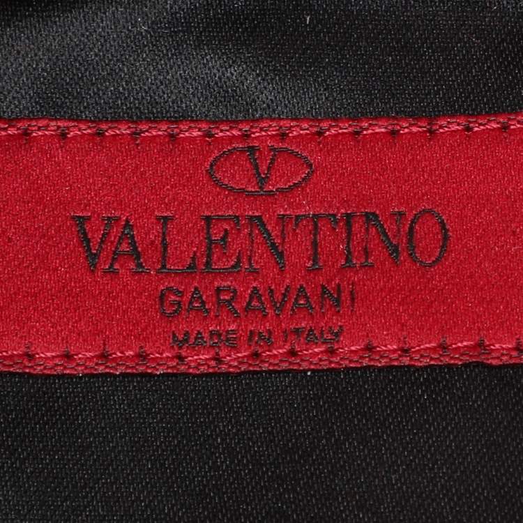 Pre Owned Valentino Multicolor Patent Leather and Satin Rose Applique Tote