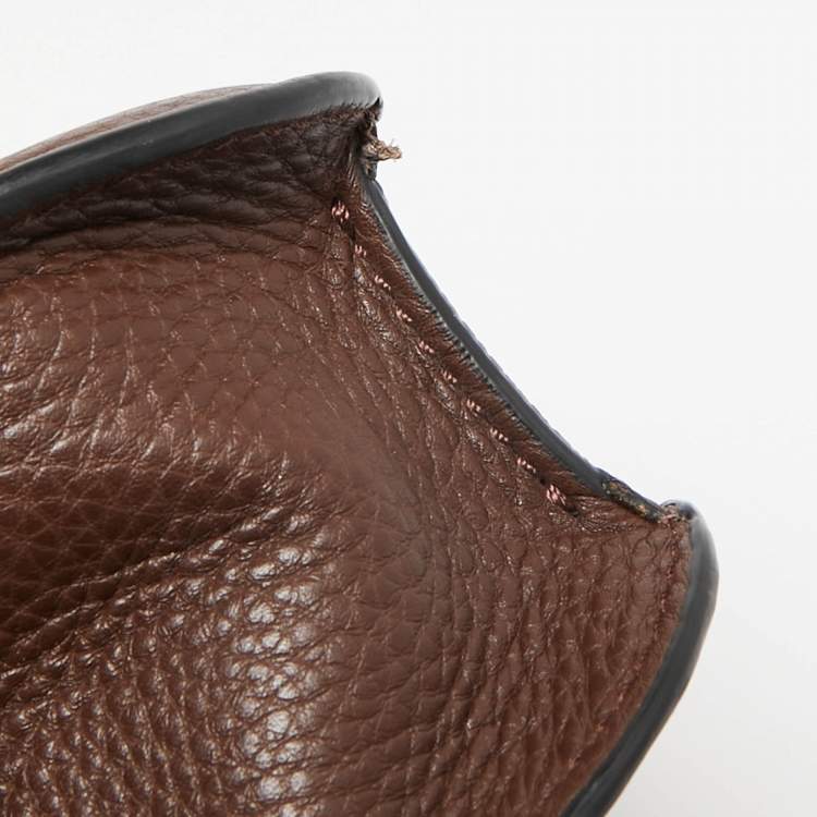 Pre Owned Valentino Brown Leather Small Rolling Rockstud Glam Lock Flap Bag