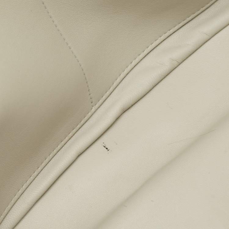 Pre Owned Valentino Off White Leather Roman Stud Shopper Tote