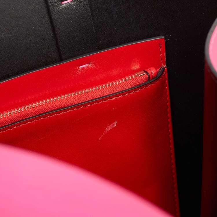 مملوكة مسبقًا Valentino Pink/White Leather VLogo Shopper Tote
