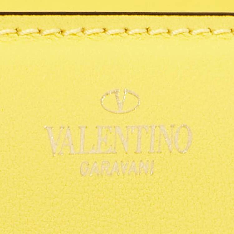 Pre Owned Valentino Yellow Leather Loco Shoulder Bag