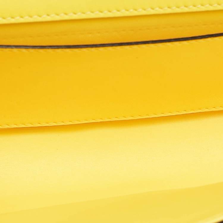 Pre Owned Valentino Yellow Leather Loco Shoulder Bag