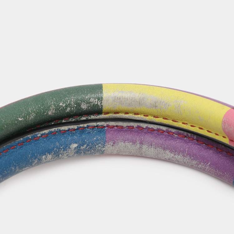 Pre Owned Valentino Multicolor Leather Medium Rockstud Trapeze Tote