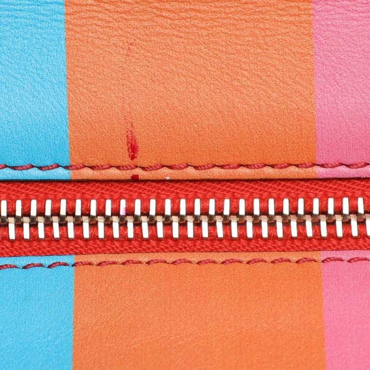 Pre Owned Valentino Multicolor Leather Medium Rockstud Trapeze Tote