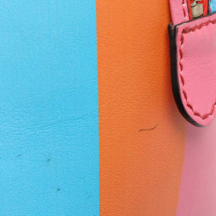 Pre Owned Valentino Multicolor Leather Medium Rockstud Trapeze Tote