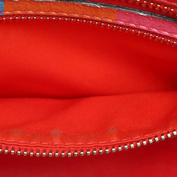 Pre Owned Valentino Multicolor Leather Medium Rockstud Trapeze Tote