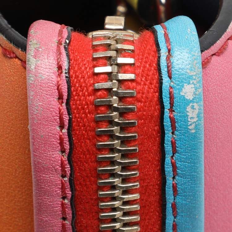 Pre Owned Valentino Multicolor Leather Medium Rockstud Trapeze Tote