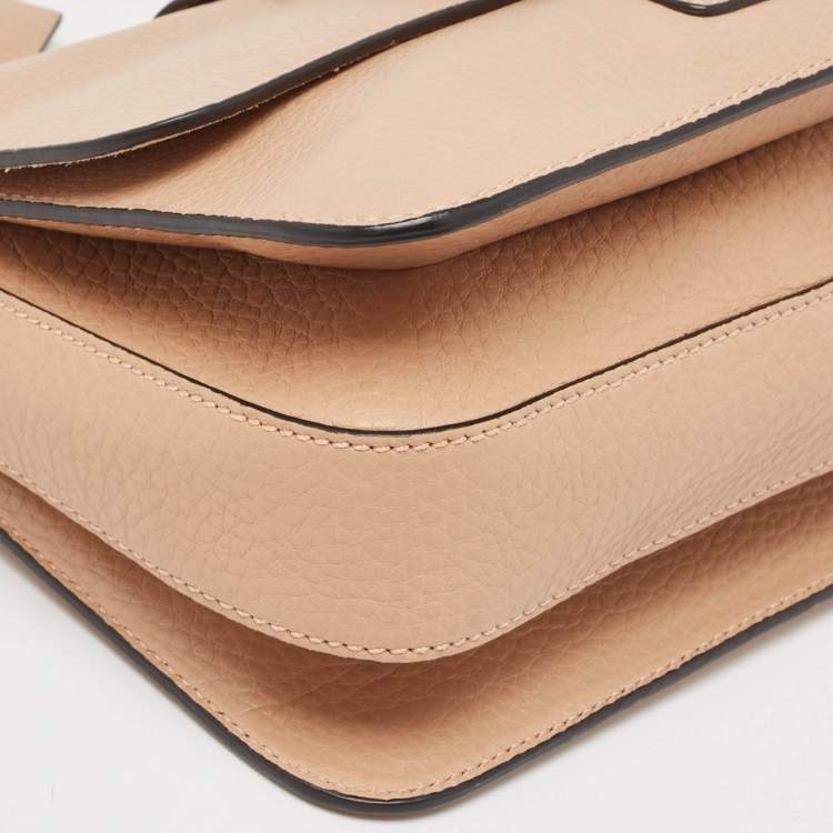 Pre Owned Valentino Beige Leather Medium B-Rockstud Shoulder Bag