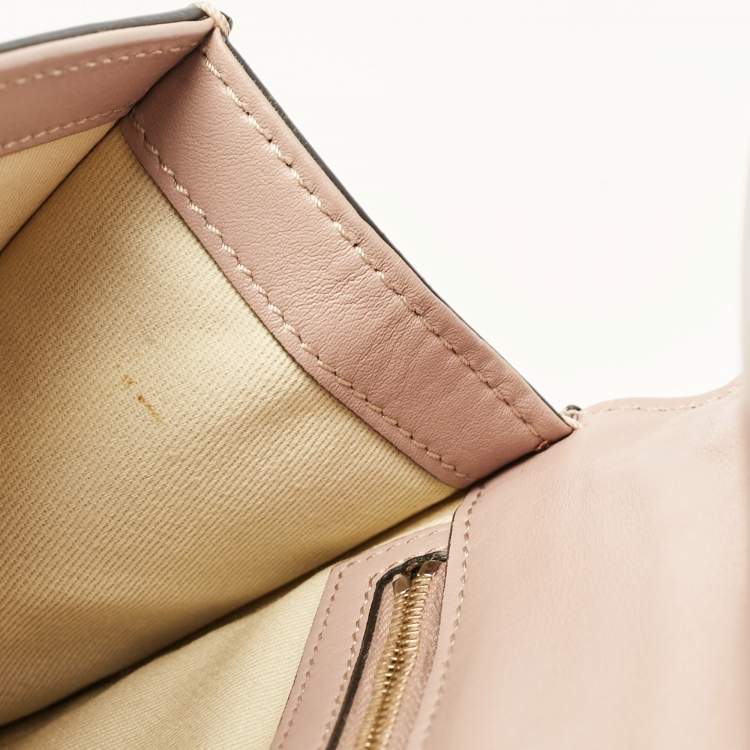 Pre Owned Valentino Beige Leather Small Rockstud Glam Lock Flap Bag