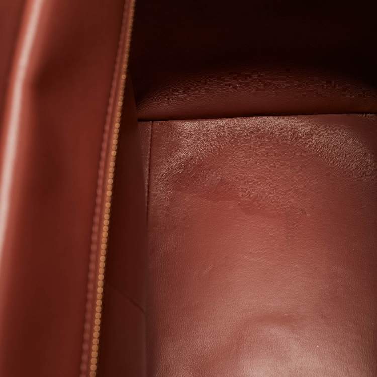Pre Owned Valentino Brick Red Leather One Stud Tote
