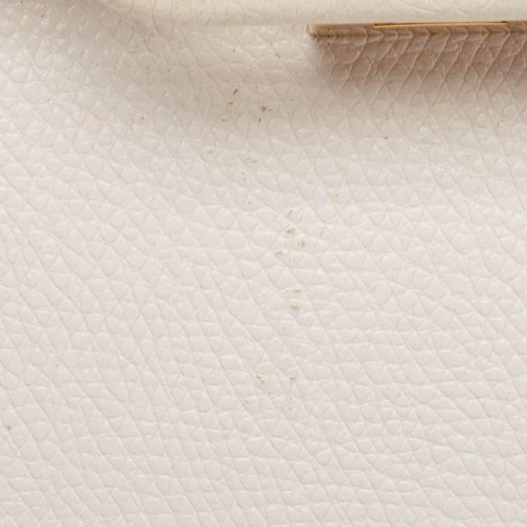 Pre Owned Valentino White Leather Small VSLING Top Handle Bag