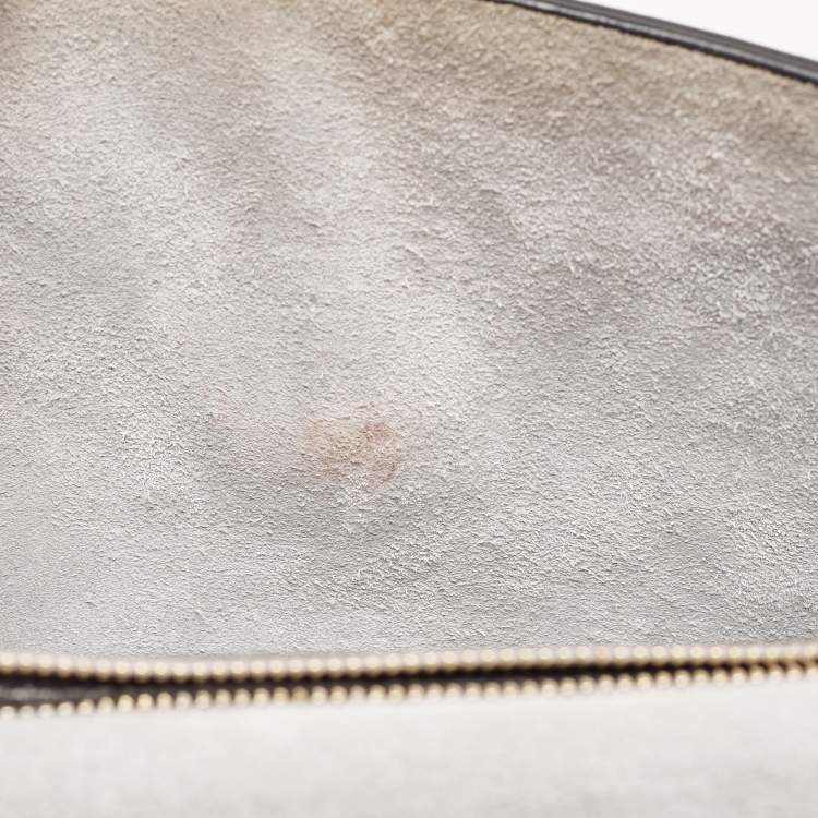 Pre Owned Valentino Grey Leather Rockstud Side Slip Crossbody Bag