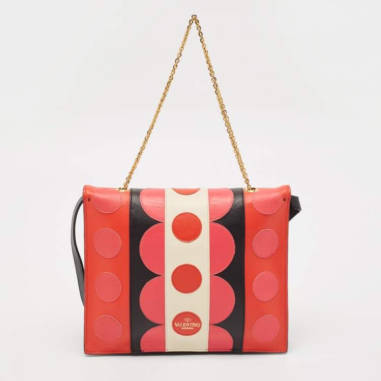 Pre Owned Valentino Multicolor Leather Carmen Flap Shoulder Bag