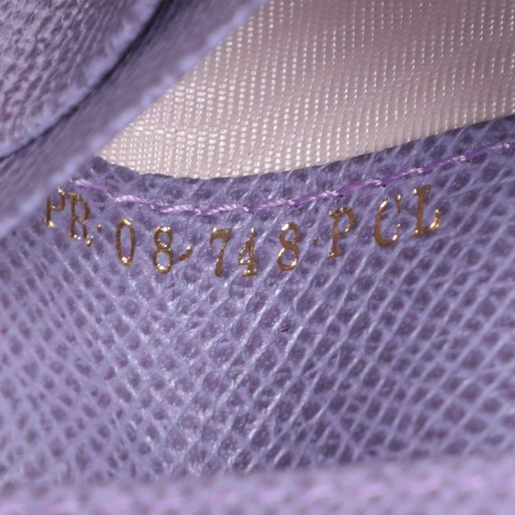 Pre Owned Valentino Purple Leather Card Case