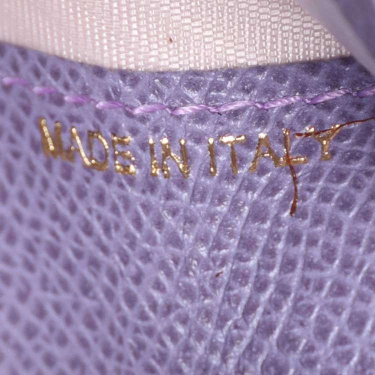Pre Owned Valentino Purple Leather Card Case