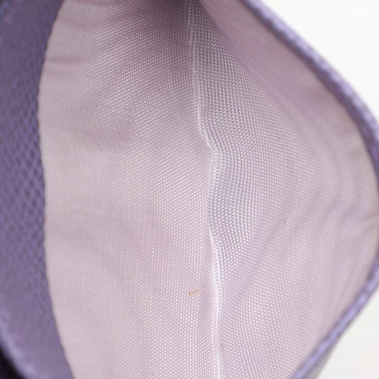 Pre Owned Valentino Purple Leather Card Case