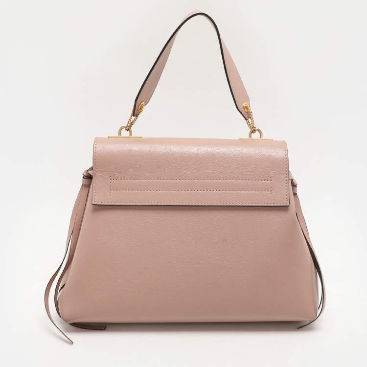 Pre Owned Valentino Rose Cannelle Leather Small VRING Top Handle Bag