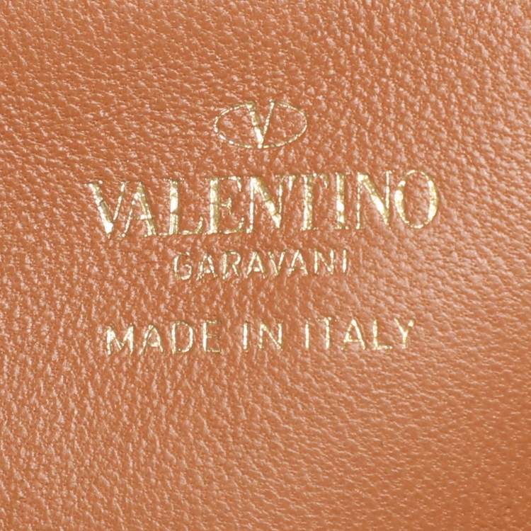 Pre Owned Valentino Beige/Brown Leather and Raffia Medium One Stud Tote