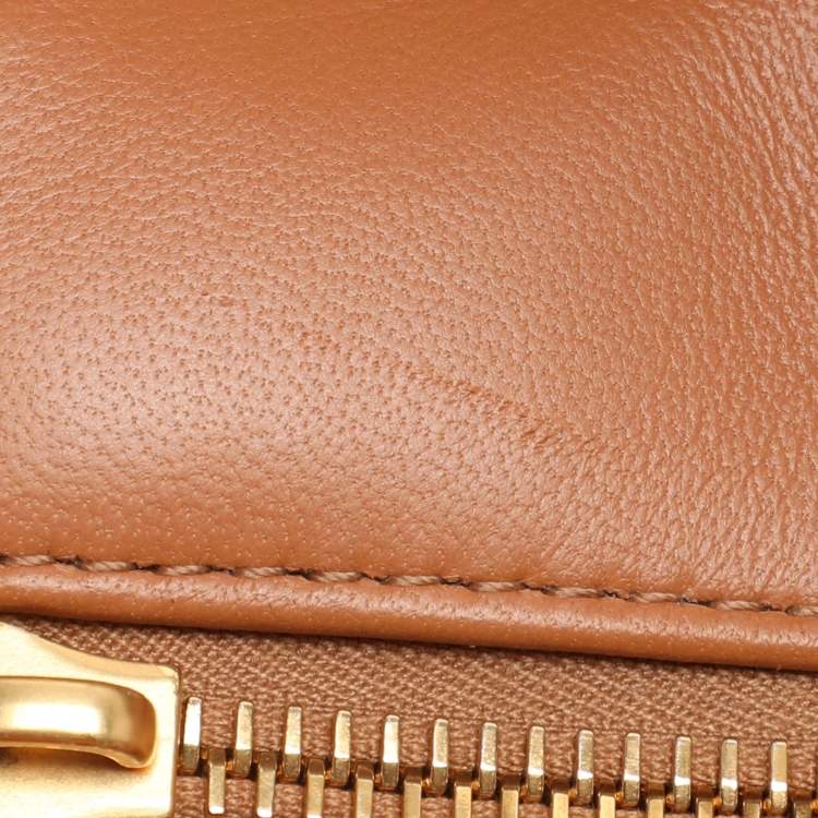 Pre Owned Valentino Beige/Brown Leather and Raffia Medium One Stud Tote