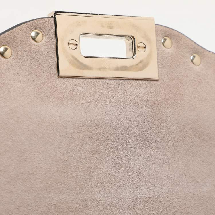 Pre Owned Valentino Beige Leather Rockstud Crossbody Flap Bag