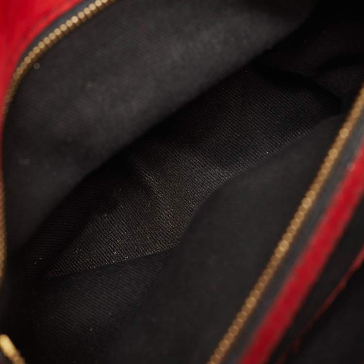 Pre Owned Valentino Red Patent Leather Histoire Satchel