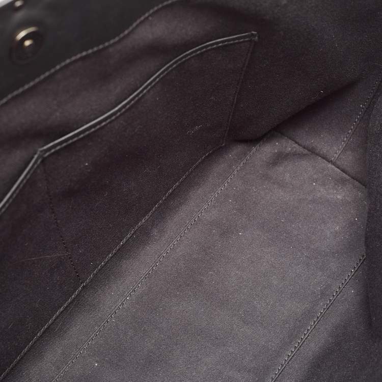 Pre Owned Valentino Black/Ivory Leather Rockstud Shopper Tote