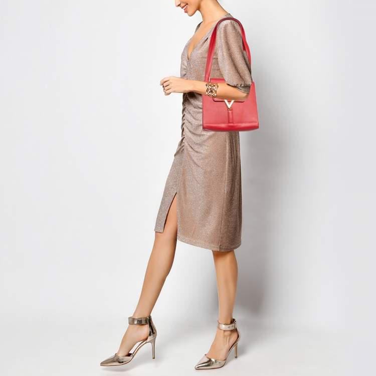 Pre Owned Valentino Red Leather Vintage Satchel