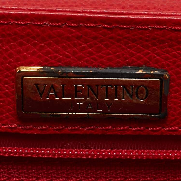 Pre Owned Valentino Red Leather Vintage Satchel