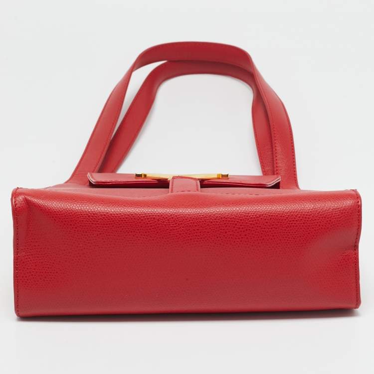 Pre Owned Valentino Red Leather Vintage Satchel