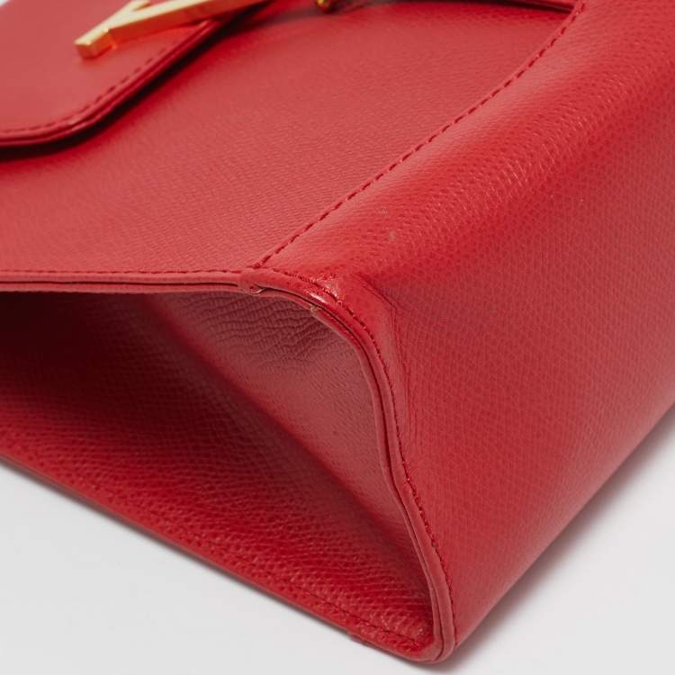 Pre Owned Valentino Red Leather Vintage Satchel