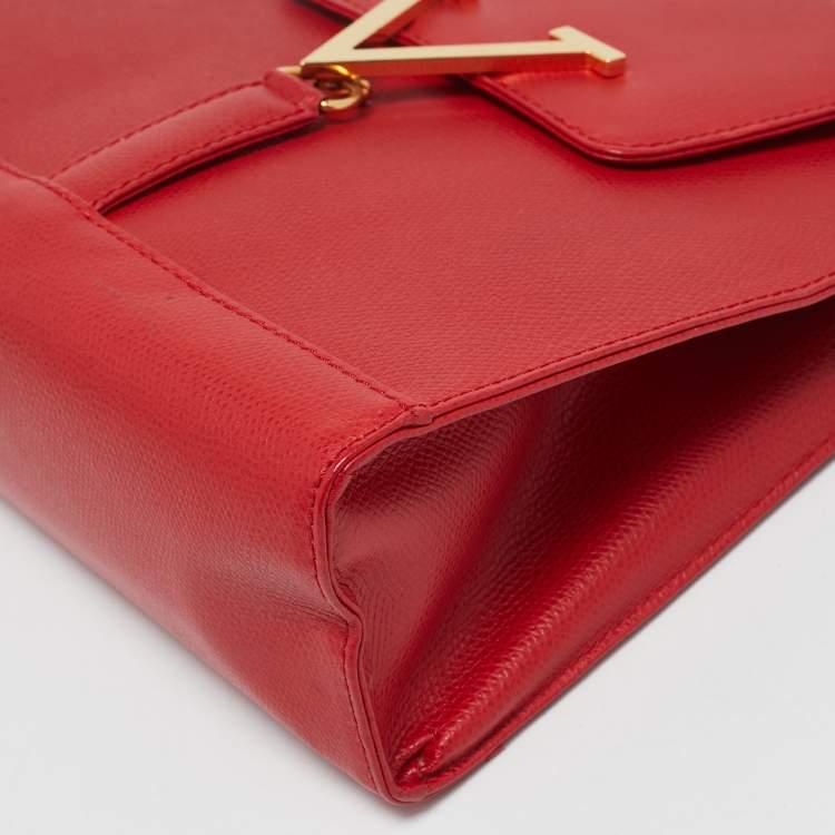 Pre Owned Valentino Red Leather Vintage Satchel