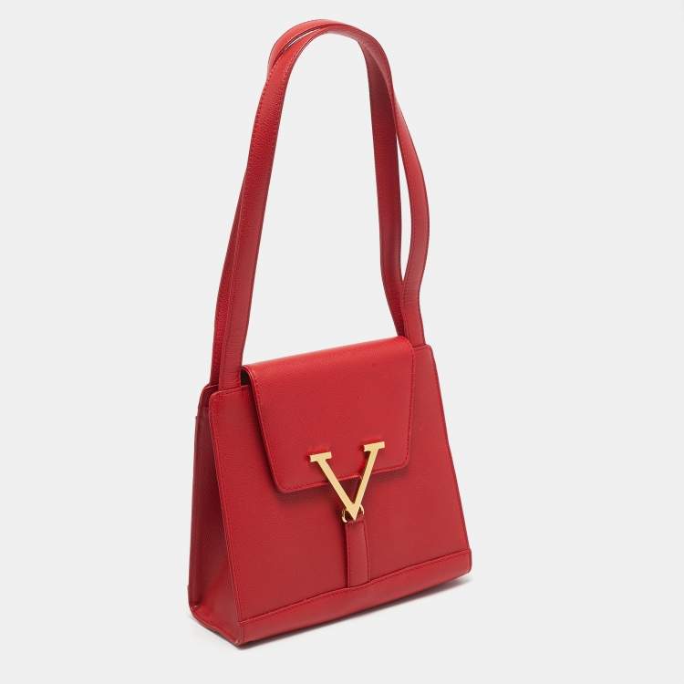 Pre Owned Valentino Red Leather Vintage Satchel