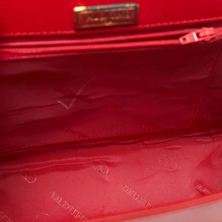 Pre Owned Valentino Red Leather Vintage Satchel