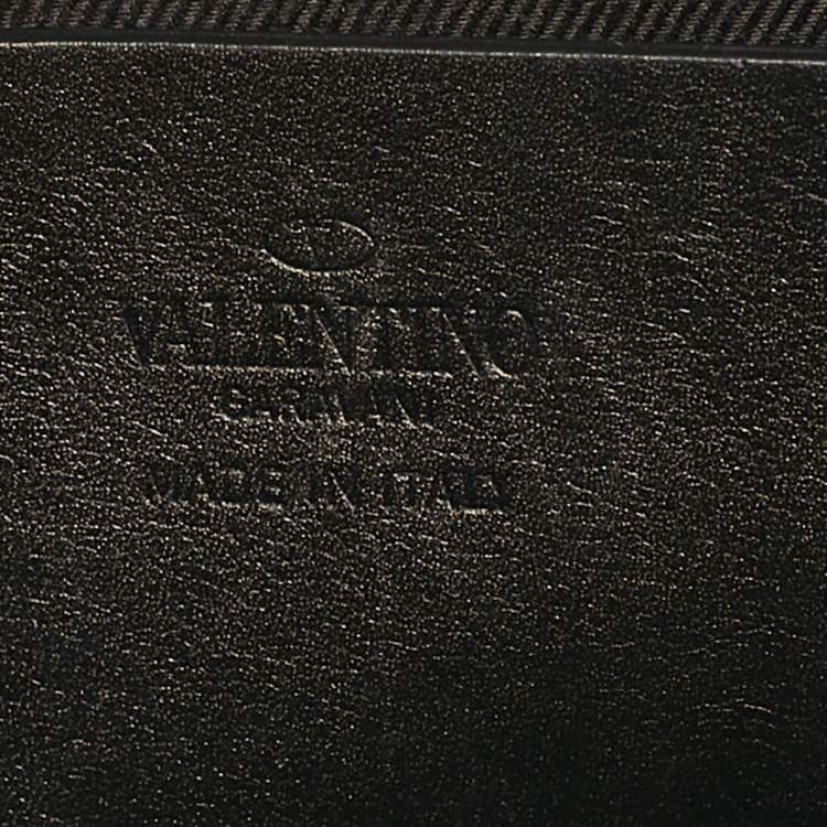 Pre Owned Valentino Black Leather Vlogo Walk Crossbody Bag